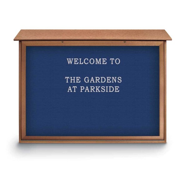 Outdoor Enclosed Combo Board, 48"x36", Black Frame/Black Porc & Black